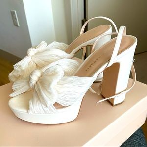 Loeffler Randall Natalia Platform Pleated Heel Size 6.5